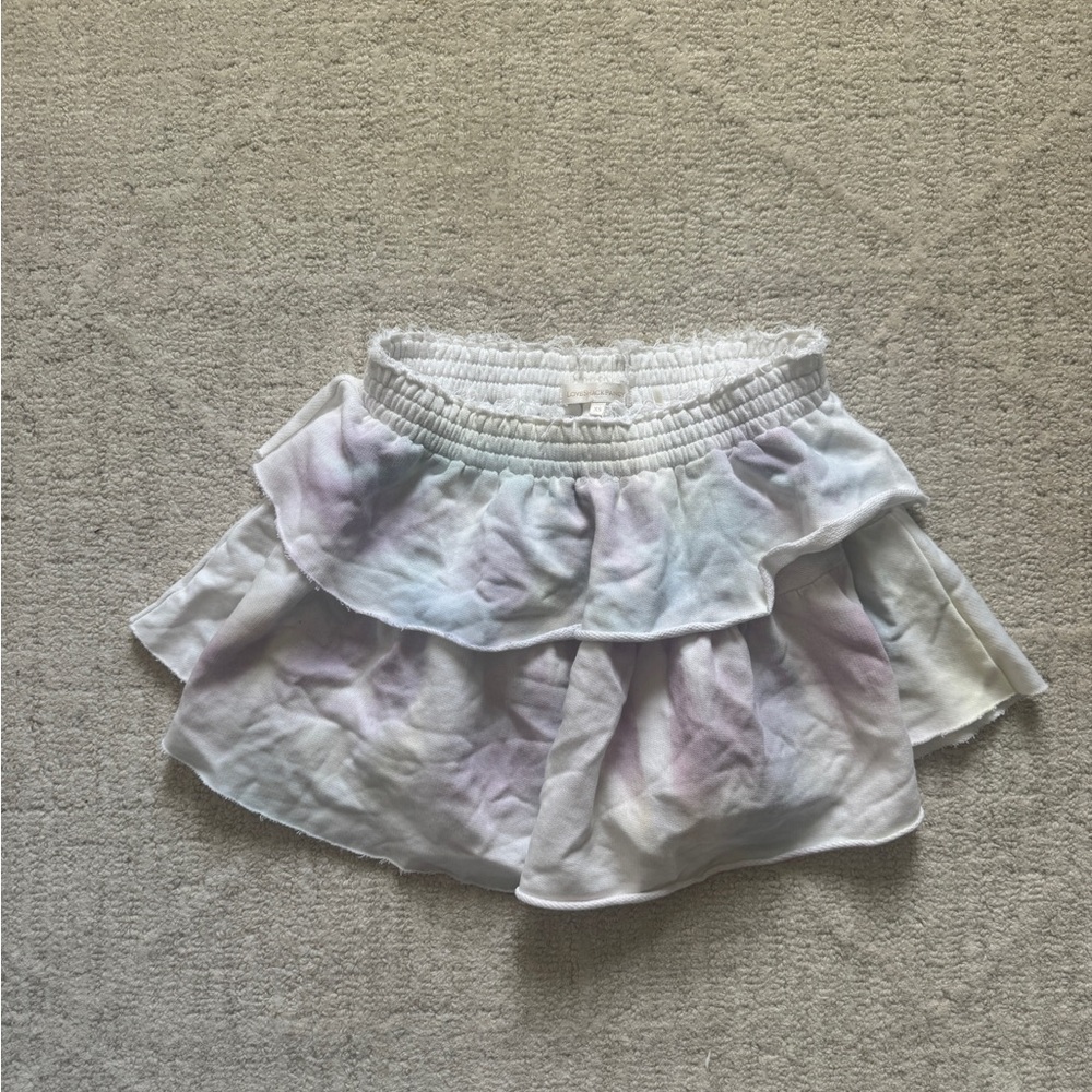 LoveShackFancy Tie-Dye Ruffle Skirt